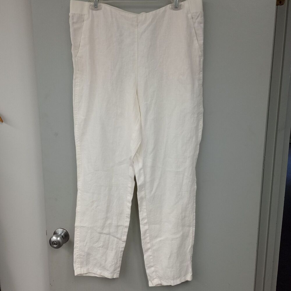 J. Jill Love Linen Woman's M Pull On Pants.  NWT 100% Linen. Beach Coastal